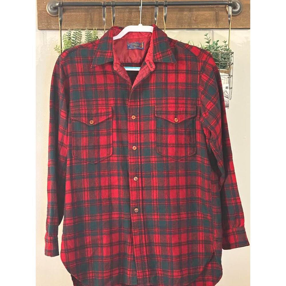 Vintage Pendleton 100%virgin wool flannel board shirt